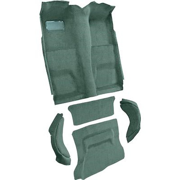 AM1386614 1972-78 American Motors Gremlin; 5-Piece Complete Molded Carpet Set; Cutpile; Light Jade Green
