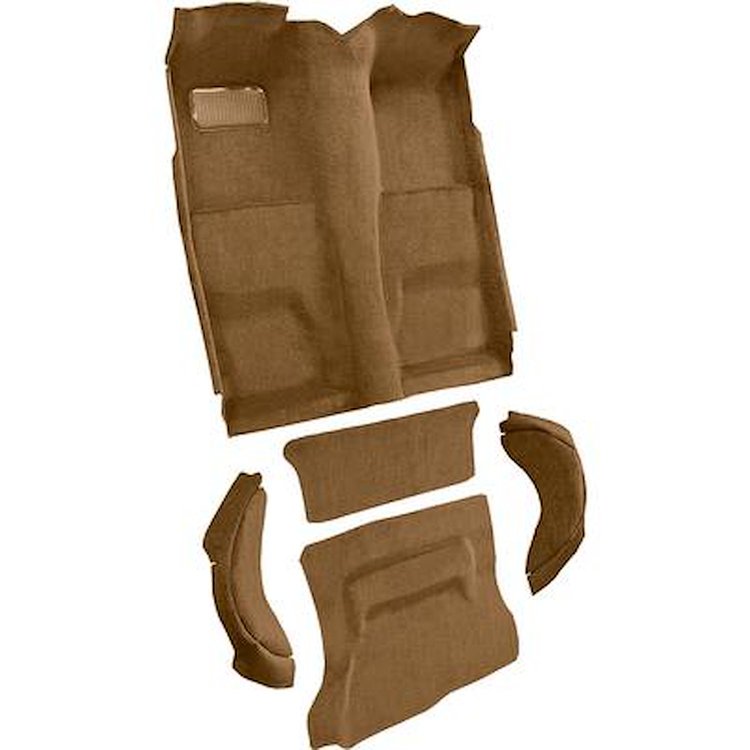 AM1386624 1972-78 American Motors Gremlin; 5-Piece Complete Molded Carpet Set; Cutpile; Saddle