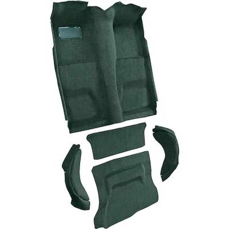AM1386646 1972-78 American Motors Gremlin; 5-Piece Complete Molded Carpet Set; Cutpile; Jade Green