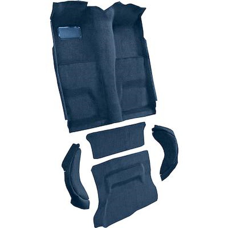 AM1386672 1972-78 American Motors Gremlin; 5-Piece Complete Molded Carpet Set; Cutpile; Royal Blue