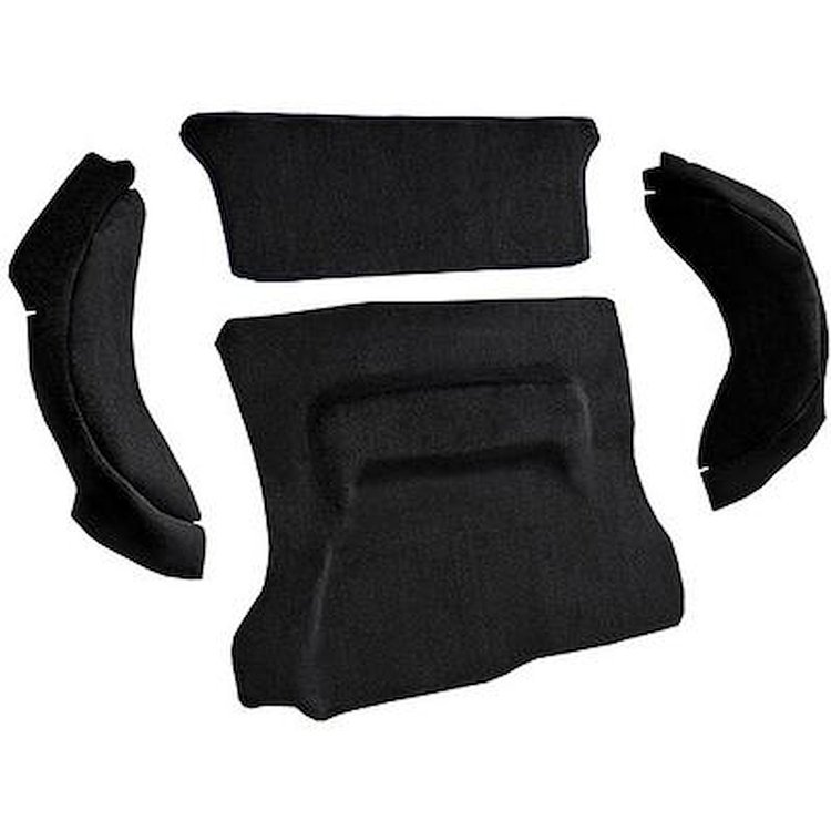 AM1386801 1972-78 American Motors Gremlin; 4-Piece Cargo Area Carpet Set; Cutpile; Black