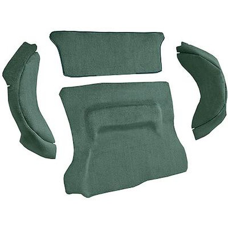 AM1386814 1972-78 American Motors Gremlin; 4-Piece Cargo Area Carpet Set; Cutpile; Light Jade Green