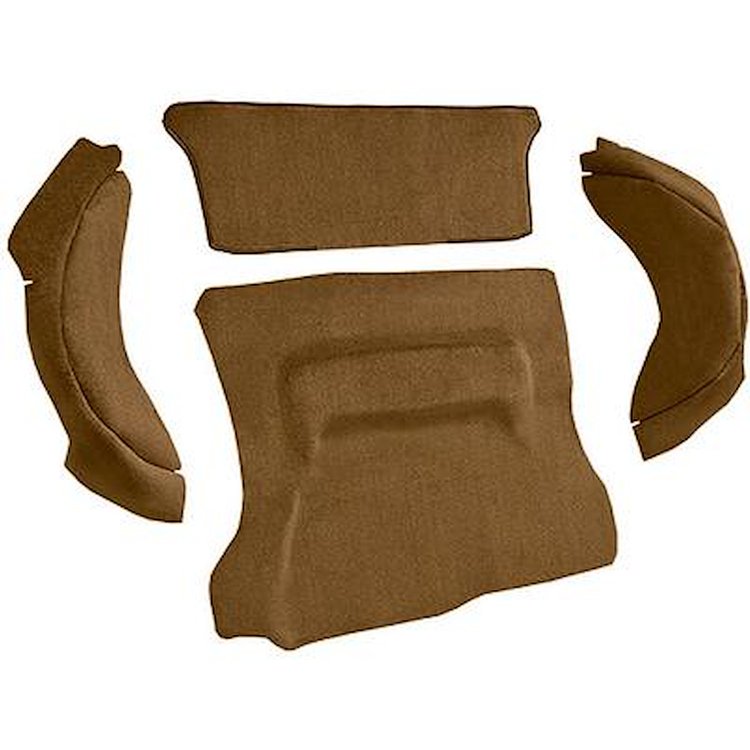 AM1386824 1972-78 American Motors Gremlin; 4-Piece Cargo Area Carpet Set; Cutpile; Saddle