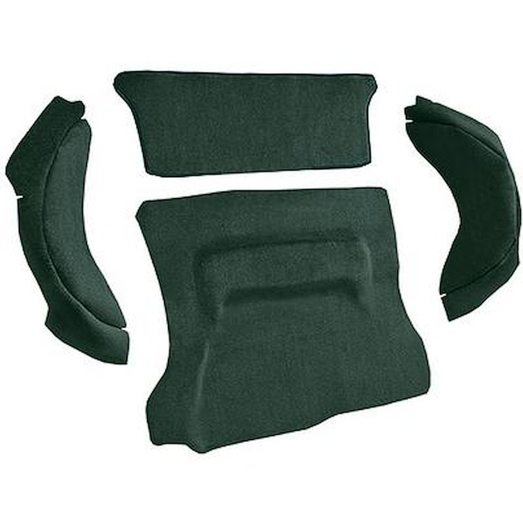 AM1386846 1972-78 American Motors Gremlin; 4-Piece Cargo Area Carpet Set; Cutpile; Jade Green