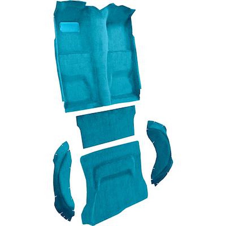 AM1441308 1970-71 American Motors Gremlin; 5-Piece Complete Molded Carpet Set; Loop; Medium Blue