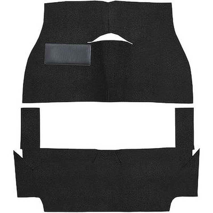 AM1448501 1961-63 American Motors American; 2-Door Convertible; 2-Piece Complete Molded Carpet Set; Loop; Black