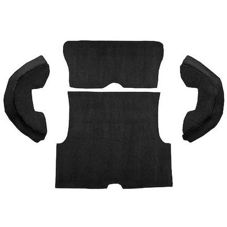 AM1714001 1973 American Motors Hornet; 2-Door Hatchback; w/o Hidden Compartment; 4-Piece Cargo Area Carpet Set; Loop; Black