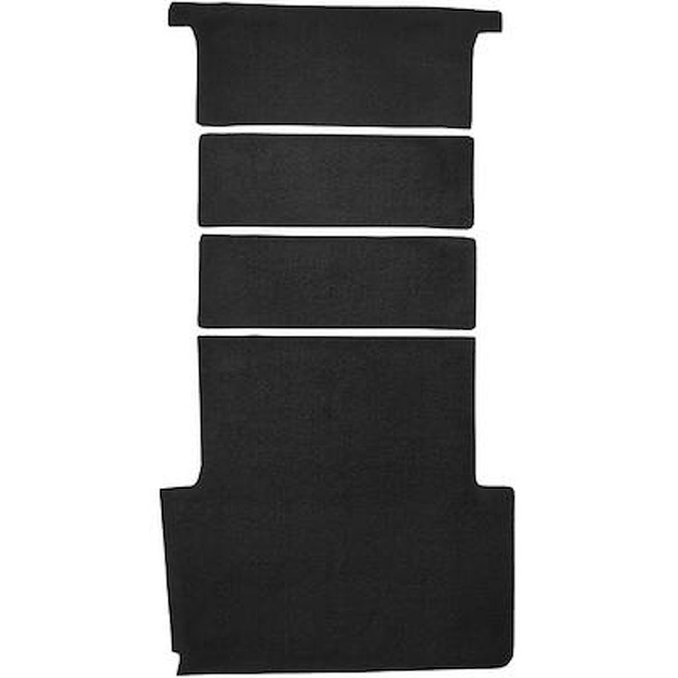 AM1720201 1967-73 AMC Ambassador, Matador, Rebel; Wagon; 4-Piece Cargo Area Carpet Set; Loop; Black