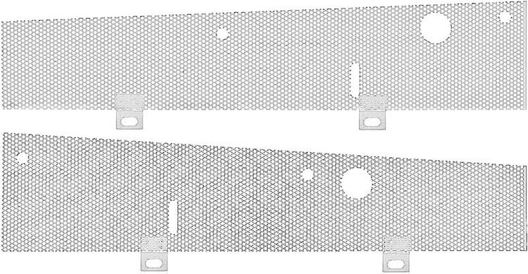 AP7236S 1967-72 Chevrolet, GMC C/K Truck; Cowl Vent Trash Guard; Stainless Steel; Pair