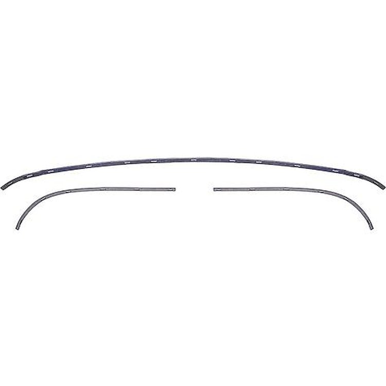 ATS6566 1965-66 AMC Rambler Ambassador; Convertible Top Rear Tack Strip Bow Set; Tacking Rail; Trimstick; 3-Piece
