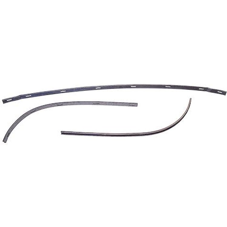 ATS6567 1965-67 AMC Rambler American; Convertible Top Rear Tack Strip Bow Set; Tacking Rail; Trimstick; 3-Piece
