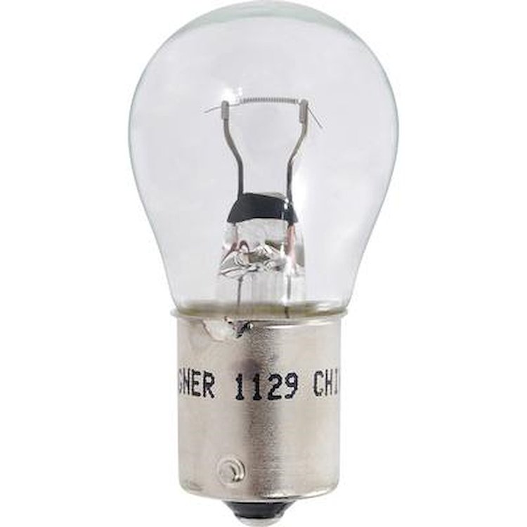 B1129 Replacement Light Bulb # 1129; Single Contact Bayonet Base; S-8; 21 CP; 6-volt