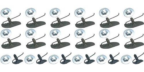 B1411 1964 Impala Except SS; Fender Molding Clips Set; 18 Clips, 18 Nuts