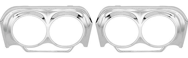 B239380 1962 Impala, Biscayne, Bel Air; Headlamp Bezel Set; Pair