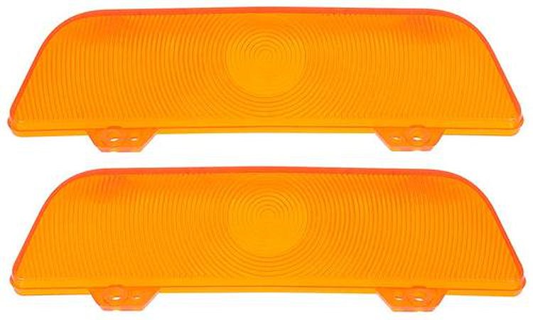 B403310 Park Light Lens 1960 Impala, Bel Air, Biscayne; Amber; Pair