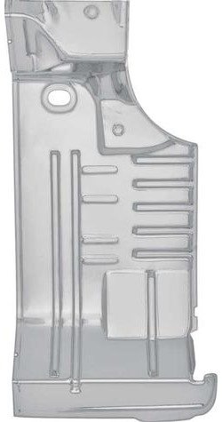 B7774W 1965-66 Impala, Bel Air, Biscayne; Partial Trunk Pan; RH Passenger Side; Silver Weld Thru Coated