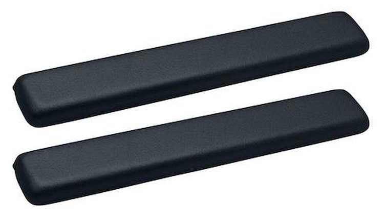B99142 Front Arm Rest Pads 1962-64 Impala, Bel Air, 2 door, Black, RH & LH: Pair, Urethane Reproduction