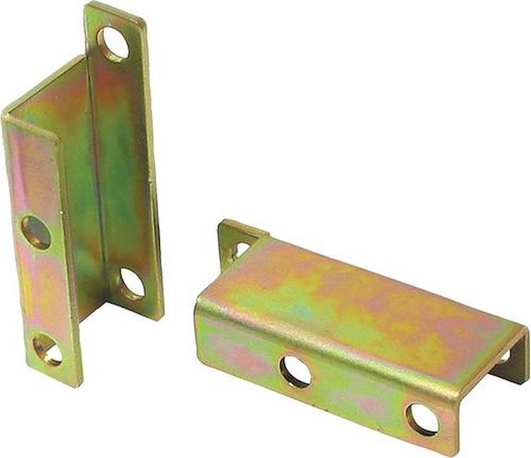 BBK002 1955-58 GM Full Size Passenger Car; Power Brake Booster Brackets; For Boosters w/ 3-3/8 in. Bolt Pattern; Gold Zinc