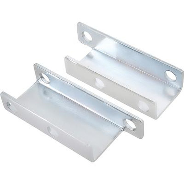 BBK002C 1955-58 GM Passenger Car; Power Brake Booster Brackets; for Boosters w/ 3-3/8 in. Square Bolt Pattern; Chrome Plated