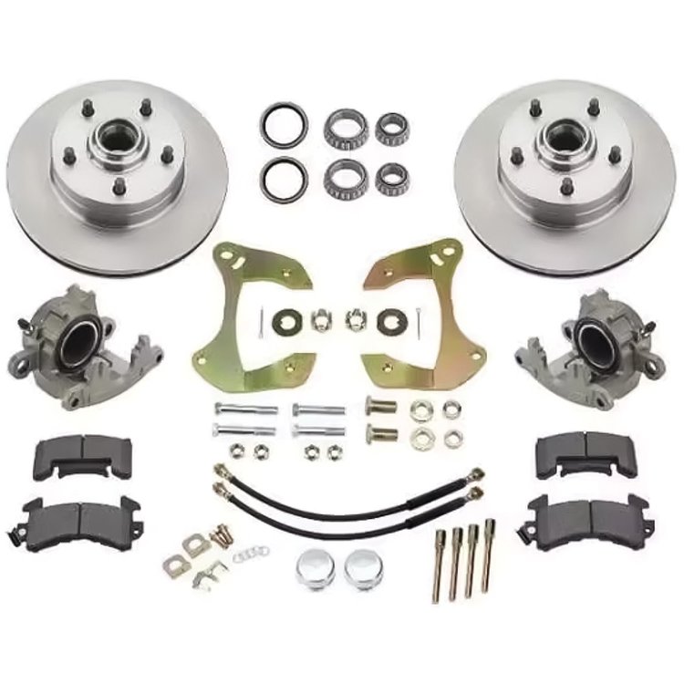 BK2055A 1955-57 Bel Air/1959-64 Impal/Bel Air/Biscayne; Front Disc Brake Conversion Set; For Stock Spindle; Plain 11 in. Rotors