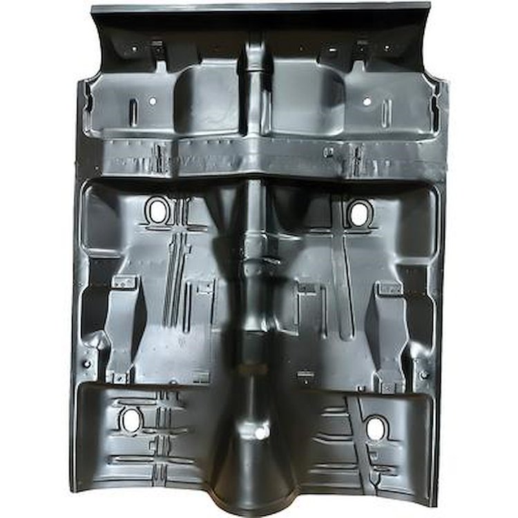 BP6046Z Full Floor Pan Assembly; 1968-72 Chevelle, Monte Carlo, Skylark, Cutlass, GTO; With Bucket Seat Support Bracing; With