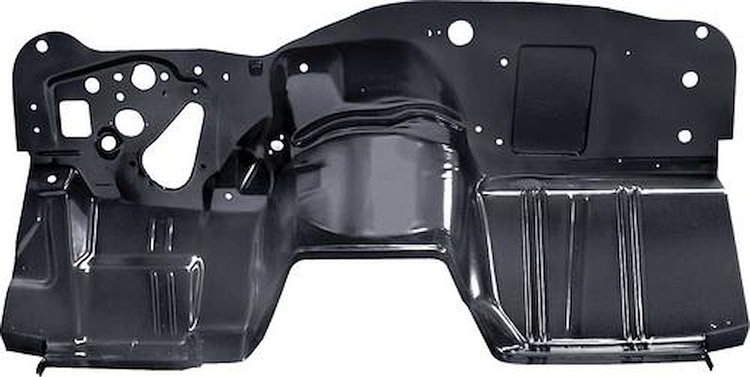 C128A 1967 Camaro, Firebird; Firewall Panel; without Air Conditioning; without Airbox Cutout
