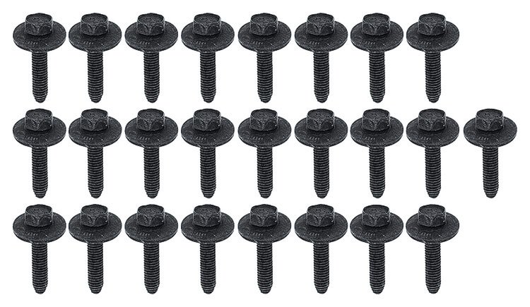 Hex Head Sems Bolt M6-1.0X30Mm Set Includes 25 10287379