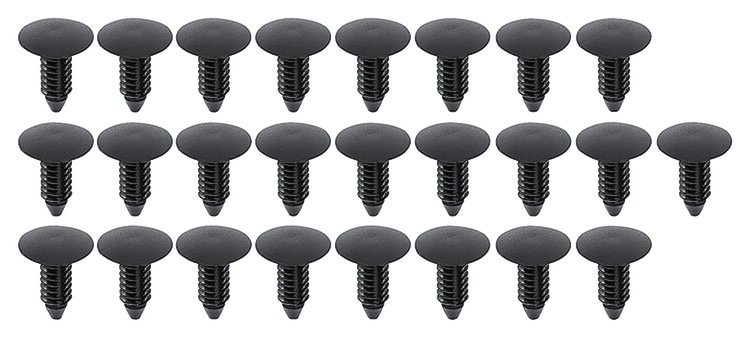 Push-In Retainer Clips [5/16 in. Stem Dia., 25-Pcs., Nylon]