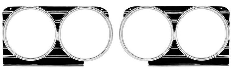 C1724 1966 Impala, Bel Air, Biscayne, Caprice; Headlamp Bezels; RH & LH; Pair