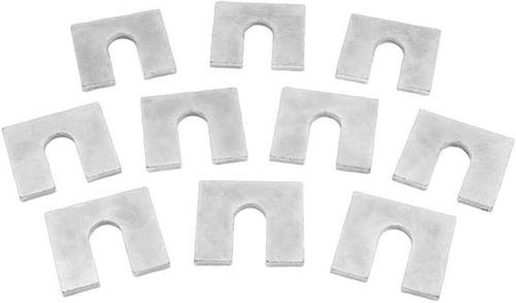 C2004 1960-81 GM; Body Mount Shims; 1/8 in. Thick, 1-1/4 in. x 1-1/8 in.; 3/8 in. Bolt Slot; Zinc Plated; 10 Piece Set