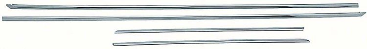 C2388 Roof Drip Molding Set 1962-65 Chevy II Nova; 2 Door, Hardtop, Coupe; 4 Piece Set
