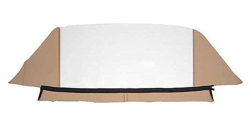 CD2029203 1958 Chevrolet Impala/Pontiac Bonneville Chieftain; Convertible Top Rear Window; Canvas Cloth; Beige