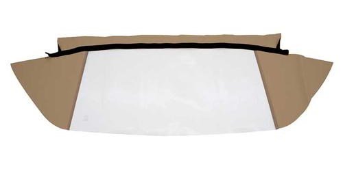 CD2032203 1962-63 Chevy II/Nova Convertible; Rear Window Only; Plastic; Canvas Cloth; Beige