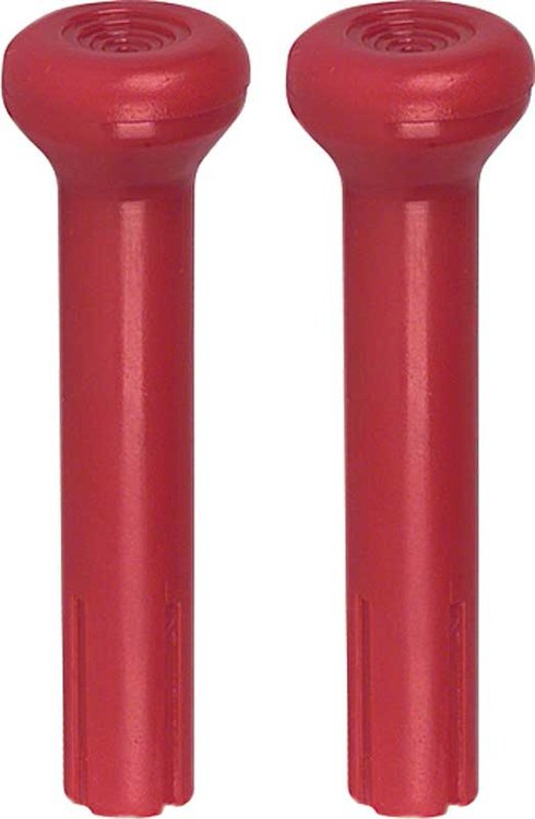 CLK802 1968-91 GM; Door Lock Knobs; Standard Interior; Smooth Design; Red; Pair