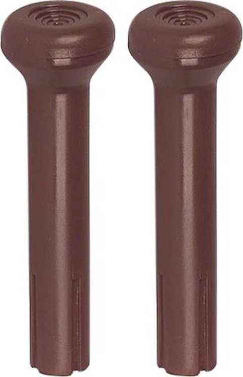 CLK818 1968-91 GM; Door Lock Knobs; Standard Interior; Smooth Design; Dark Saddle; Pair