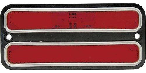 CP687202 1968-72 Chevrolet, GMC Truck; Side Marker Light; LED Conversion; With Stainless Steel Trim; Red Lens