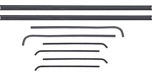 CR1060 Door Glass Run And Window Felt Weatherstrip Set for 1964-1966 Chevy/GMC Trucks, Suburban