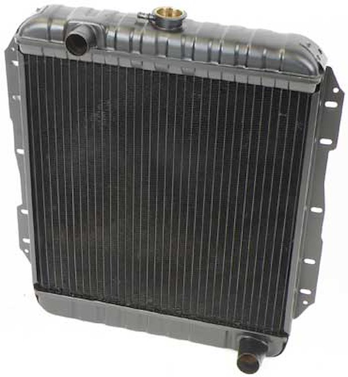 CRD1033S Radiator-1958 Impala/Full Size L6-235 W/ MT-With 3 Row (19-3/4" X 19-1/4" X 2") Copper/Brass Core