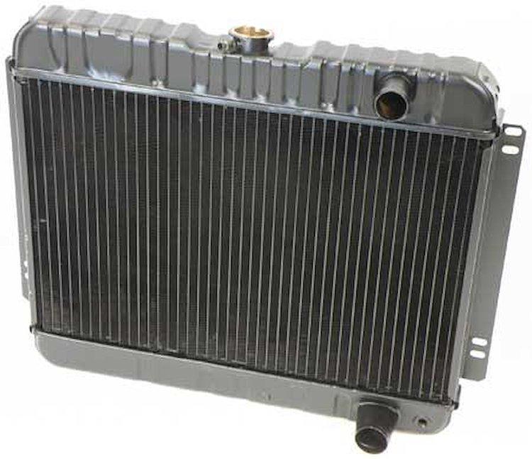 CRD1153S Radiator-1963-65 Chevy II/Nova V8 W/ MT-3 Row Inlet On Pass. Side (15-1/2 X 23-1/2" X 2" Core)