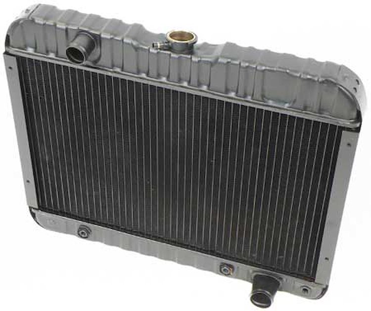 CRD1323A Radiator-1963-67 Nova V8 283/327 W/AT 3 Row LH Inlet Recessed Side Brckts (15-1/2"X23-1/2"X2" Core)