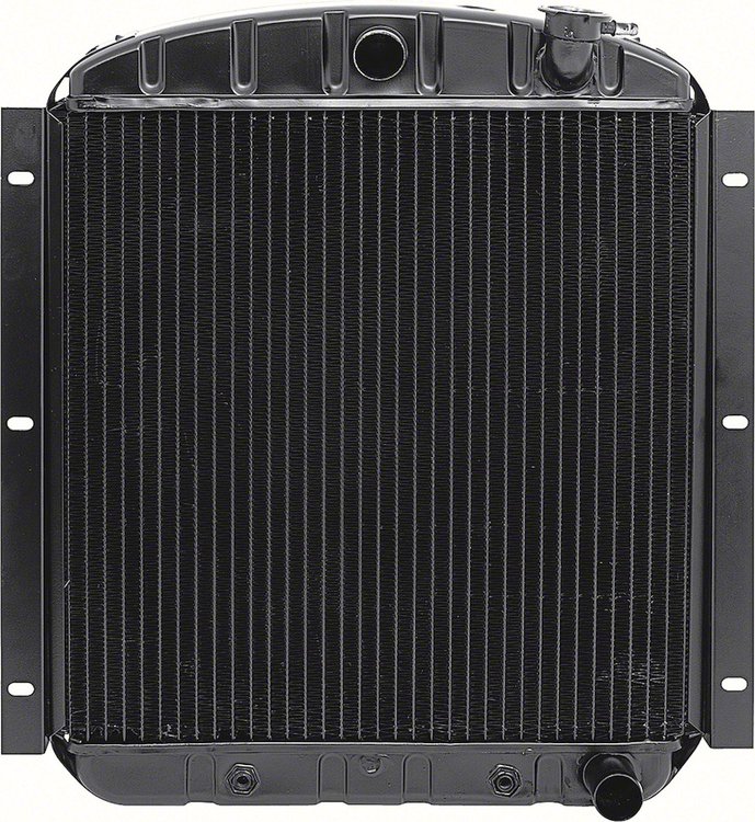 CRD1554A Radiator 1947-55 Chevrolet Pickup V8 With AT 4 Row Copper/Brass (20-3/4" x 19-3/4" x 2-5/8" Core)