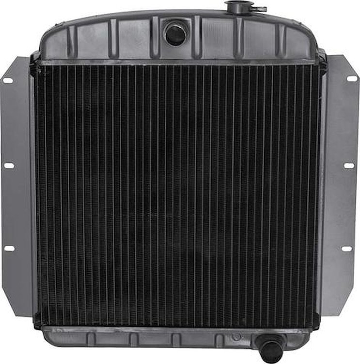 CRD1584S Radiator 1955-59 Chevrolet Truck L6 With MT 4 Row Copper/Brass (19-7/8" x 21-3/8" x 2-5/8" Core)
