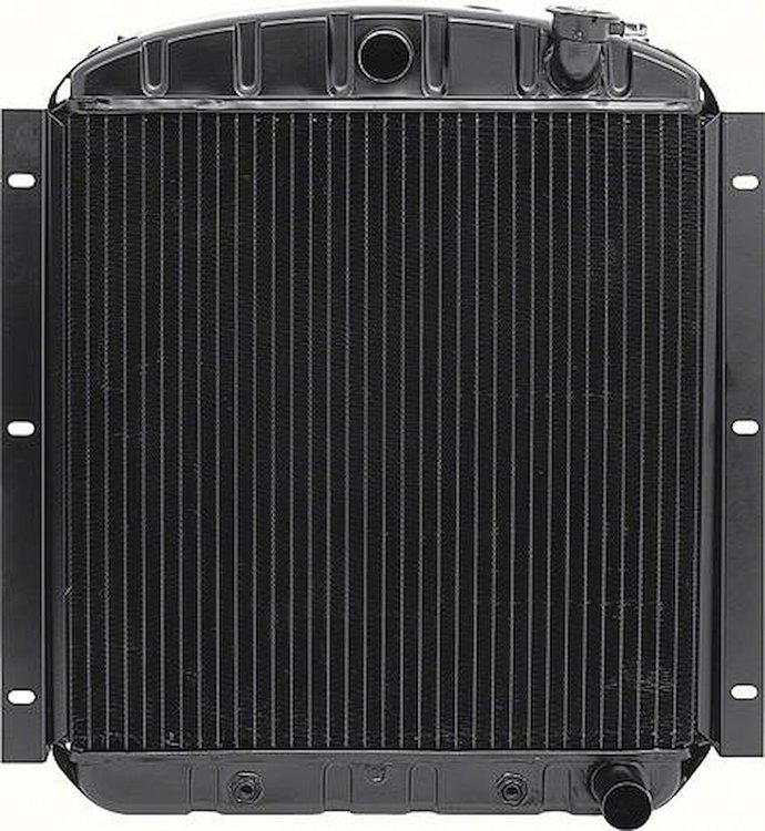 CRD1941A Radiator 1947-55 GMC Truck V8 With AT 4 Row Copper/Brass (20-3/4" x 19-3/4" x 2-5/8" Core)