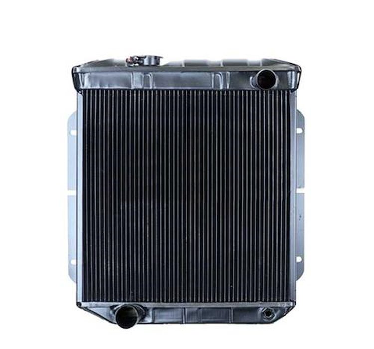 CRD5113A Radiator 1964-66 Mustang With Auto Trans For V8 Conversion 3 Row Copper/Brass