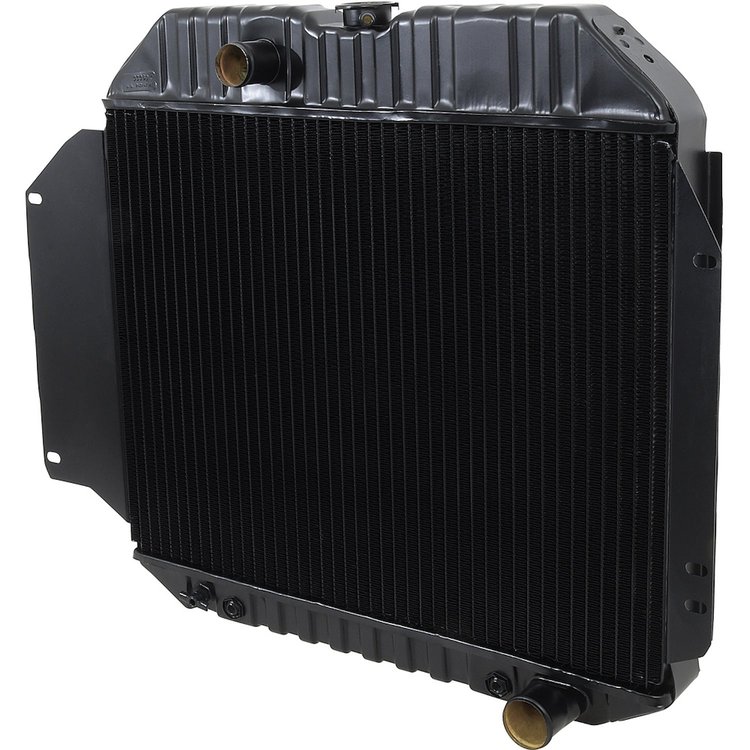CRD5246A 1966-72 Ford Truck 6-Cyl/4WD/Automatic 4-Row Copper/Brass Radiator - 18" x 23-3/4" - F100/F250/F350