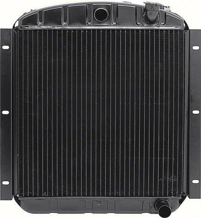 CRD9803S Radiator 1955-59 GMC 3/4 Ton L6/V8 With MT 4 Row Copper/Brass (19-7/8" x 23-1/2" x 2-5/8" Core)