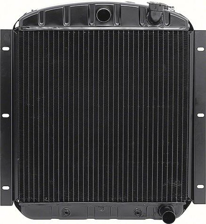 1955-59 GMC 3-Row Radiator W/ L6 Or Small Block And Auto Trans Copper/Brass