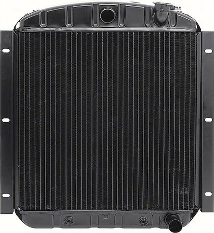 CRD9813A Radiator 1955-59 GMC 3/4 Ton Truck L6/V8 With AT 3 Row Copper/Brass (19-7/8" x 23-1/2" x 2" Core)