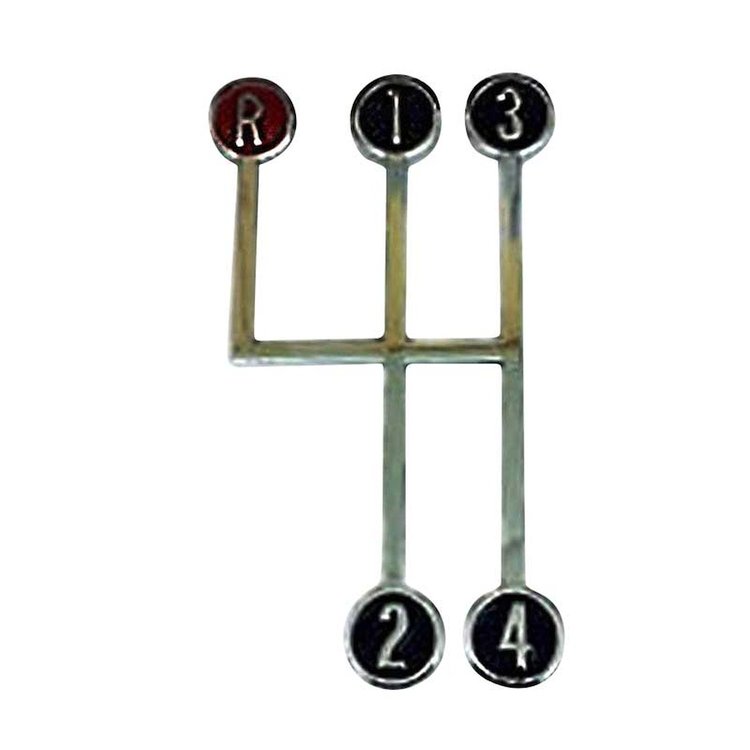 CS6611 1966-67 Impala SS; Console Shift Pattern Emblem; with 4/Speed