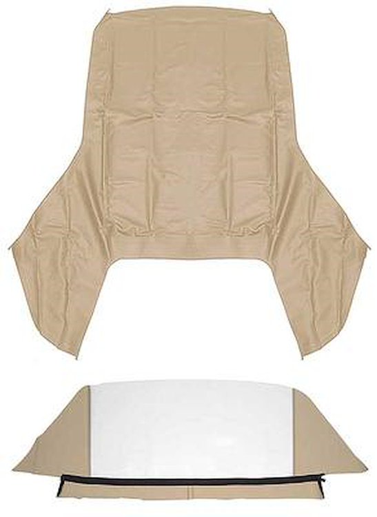 CT125105 1958 Chevrolet/Pontiac; Convertible Top Kit; With Plastic Window; Pinpoint Vinyl; Tan